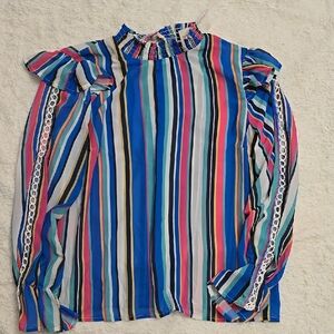 AS IS. Striped Multicolor Women's Top